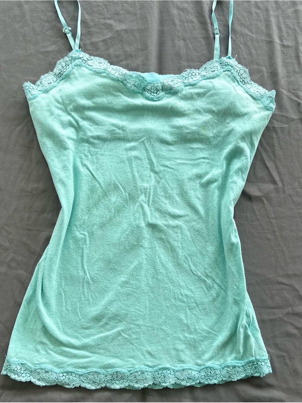 Aeropostale Light Aqua Lace-Trim Camisole